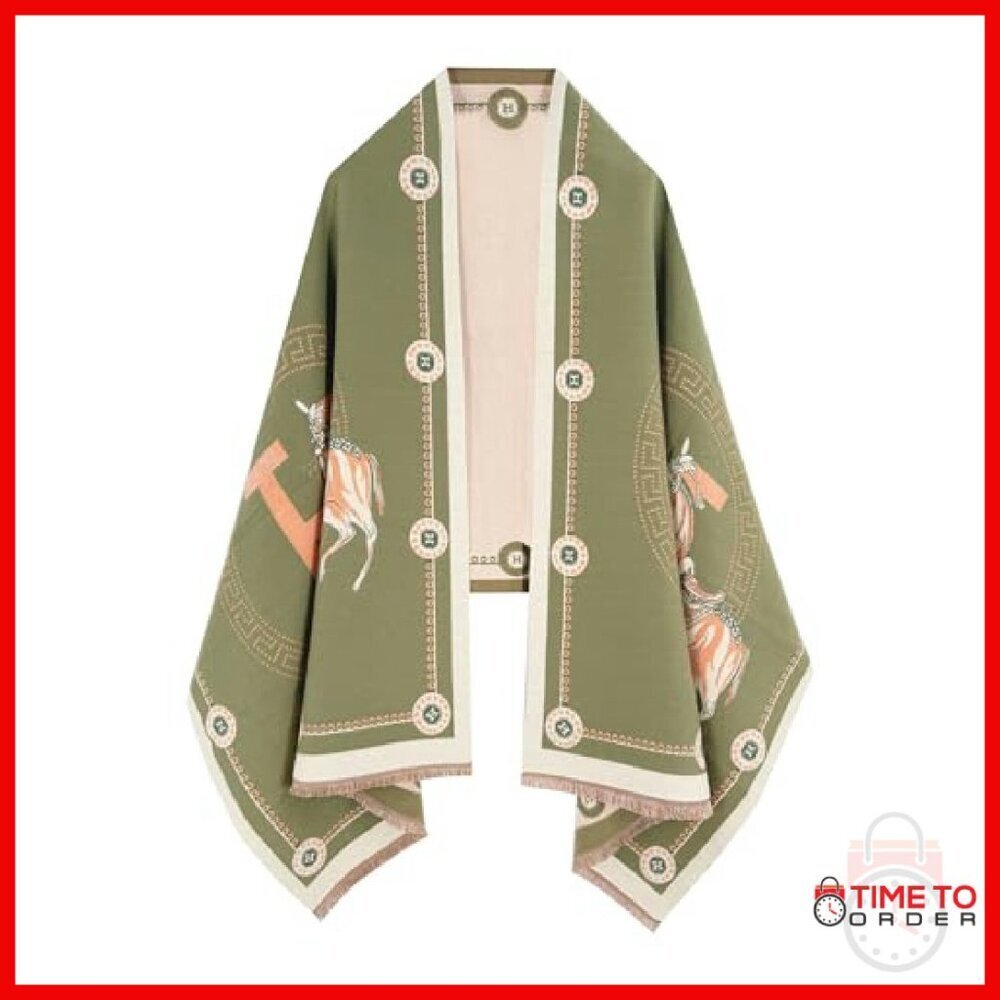 Reversible Cashmere-Like Pashmina Shawl Wrap - 70x180cm - Picture 2 of 8